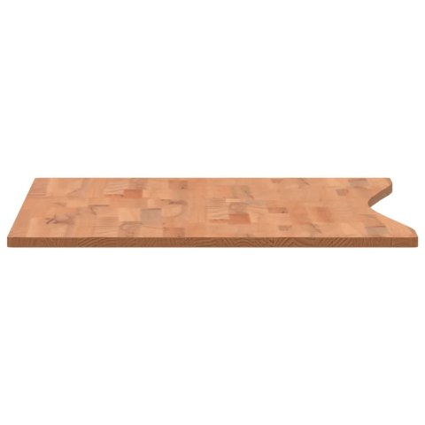 Blat do biurka, 100x(55-60)x1,5 cm, lite drewno bukowe