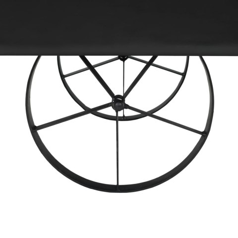 Stolik kawowy na kółkach, czarny, 110x52x43 cm