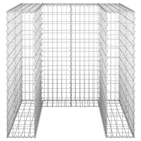 Gabionowa osłona kosza na śmieci, stal, 110x100x110 cm