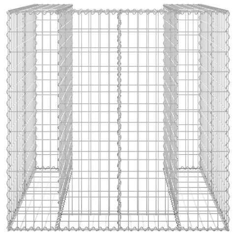Gabionowa osłona kosza na śmieci, stal, 110x100x110 cm
