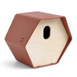 Capi Budka dla ptaków Hive 2, 19x23x20 cm, owalny otwór, brązowa