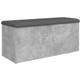 Ławka ze schowkiem, szarość betonu, 102x42x45 cm