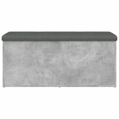 Ławka ze schowkiem, szarość betonu, 102x42x45 cm
