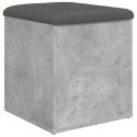Ławka ze schowkiem,szarość betonu, 42x42x45 cm