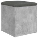 Ławka ze schowkiem,szarość betonu, 42x42x45 cm