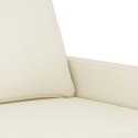 Sofa 2-osobowa, kremowy, 140 cm, tapicerowana aksamitem