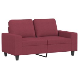 Sofa 2-osobowa, winna czerwień, 120 cm, tapicerowana tkaniną