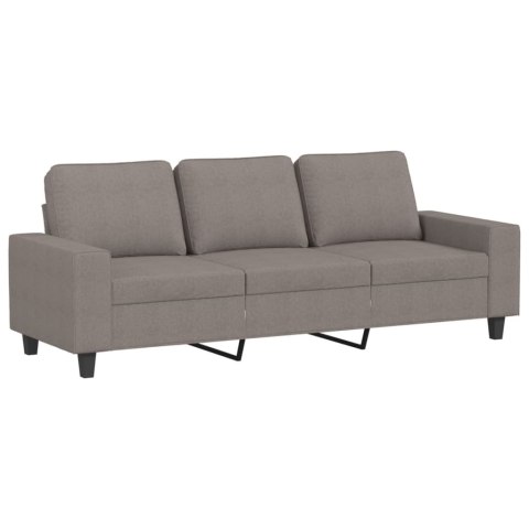 Sofa 3-osobowa, kolor taupe, 180 cm, tapicerowana tkaniną