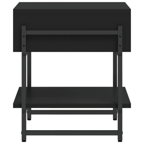 Stolik kawowy, czarny, 40x40x45 cm, materiał drewnopochodny