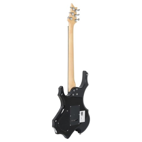 Gitara elektryczna z pokrowcem, brązowo-czarna, 4/4, 39"