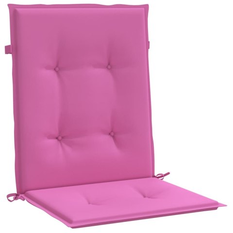 Poduszki na krzesła z niskim oparciem, 4 szt., różowe, tkanina