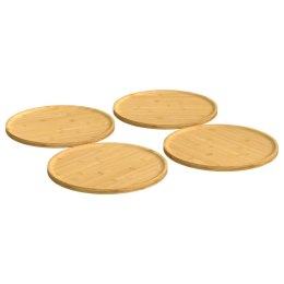 Talerze na pizzę, 4 szt., Ø32x1,5 cm, bambus
