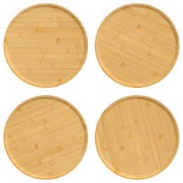 Talerze na pizzę, 4 szt., Ø32x1,5 cm, bambus