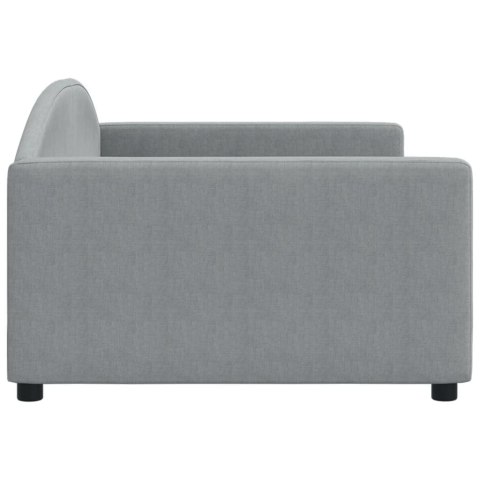 Sofa z funkcją spania, jasnoszara, 100x200 cm, obita tkaniną