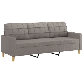 Sofa 3-osobowa, kolor taupe, 180 cm, tapicerowana tkaniną