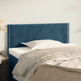 Zagłówek do łóżka, ciemnoniebieski, 90x5x78/88 cm, aksamit