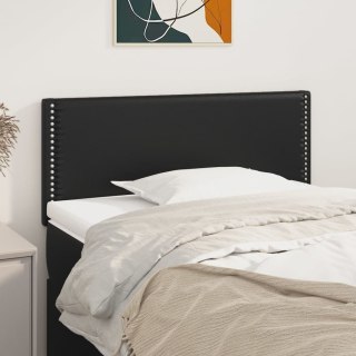 Zagłówek do łóżka, czarny, 80x5x78/88 cm, sztuczna skóra