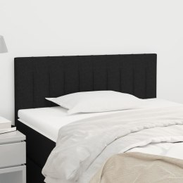 Zagłówek do łóżka, czarny, 100x5x78/88 cm, tkanina