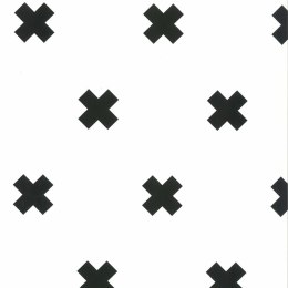 Fabulous World Tapeta Cross, biało-czarna, 67104-6