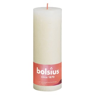 Bolsius Rustykalne świece pieńkowe Shine, 4 szt., 190x68 mm, perłowe