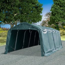 Namiot dla bydła, PVC 550 g/m², 3,3 x 8 m, ciemnozielony
