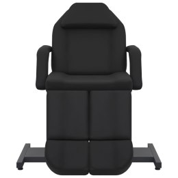 Fotel do zabiegów kosmetycznych, ekoskóra, czarny 180x62x78 cm