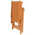 Krzesła ogrodowe, 6 szt., szare poduszki, drewno tekowe