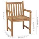 Krzesła ogrodowe, poduszki taupe, 6 szt., lite drewno tekowe