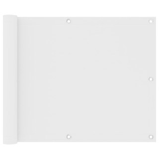 Parawan balkonowy, biały, 75x500 cm, tkanina Oxford