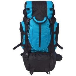 Plecak turystyczny XXL, 75 L, czarno-niebieski