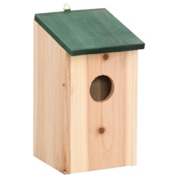 Domki dla ptaków, 4 szt., drewniane, 12 x 12 x 22 cm