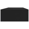 Półki ścienne z szufladą, 2 szt., czarne, 60x23,5x10 cm, MDF