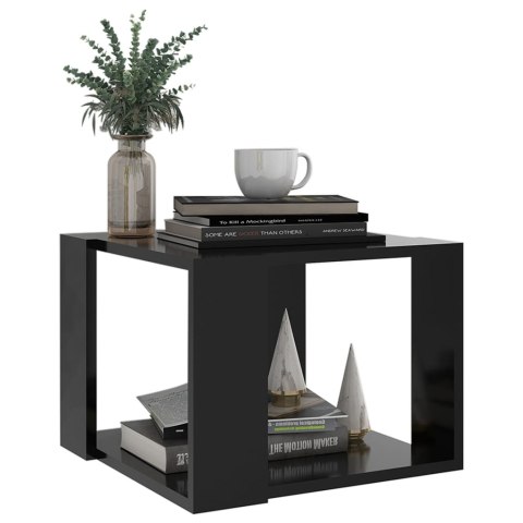 Stolik kawowy, czarny, 40x40x30 cm, materiał drewnopochodny