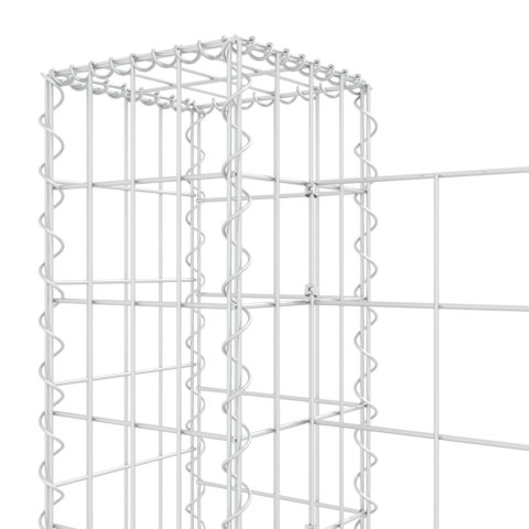 Ogrodzenie gabionowe z 6 słupkami, żelazo, 620x20x100 cm