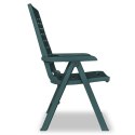 Rozkładane krzesła ogrodowe, 2 szt., plastikowe, zielone