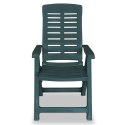Rozkładane krzesła ogrodowe, 2 szt., plastikowe, zielone