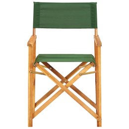 Krzesło reżyserskie, lite drewno akacjowe, zielone