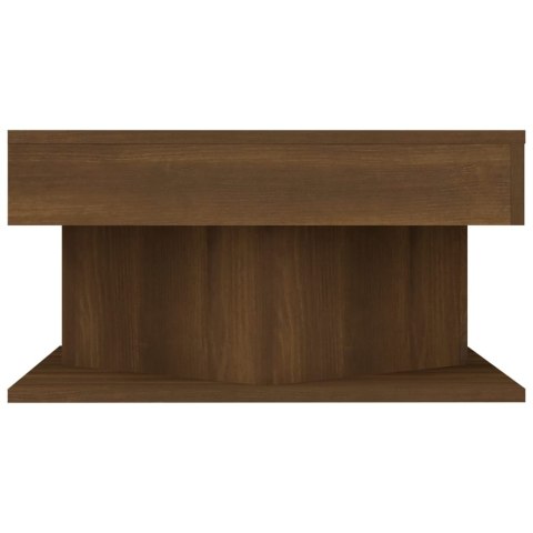 Stolik kawowy, brązowy dąb, 57x57x30cm, materiał drewnopochodny