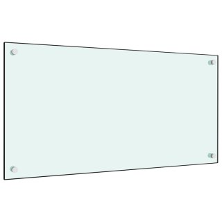 Panel ochronny do kuchni, biały, 80x40 cm, szkło hartowane