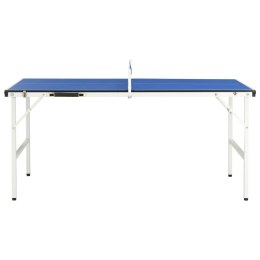 Stół do tenisa z siatką, 5 stóp, 152 x 76 x 66 cm, niebieski