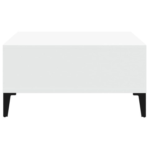 Stolik kawowy, biały, 60x60x30 cm, płyta wiórowa