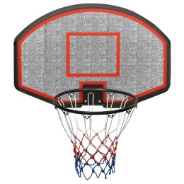 Tablica z koszem do koszykówki, czarna, 90x60x2 cm, polietylen