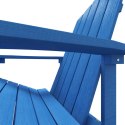 Krzesło Adirondack z podnóżkiem, HDPE, morski błękit