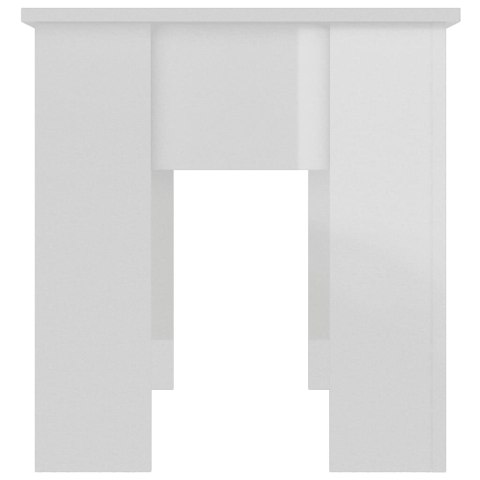 Stolik kawowy, biały z połyskiem, 101x49x52 cm