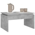 Stolik kawowy, szarość betonu, 68x50x38 cm, płyta wiórowa