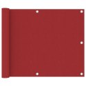 Parawan balkonowy, czerwony, 75x500 cm, tkanina Oxford