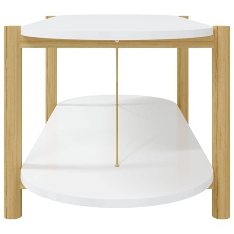 Stolik kawowy, biały, 110x48x40 cm, materiał drewnopochodny