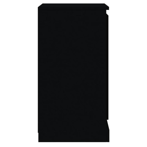 Szafki 2 szt., czarne 37,5x35,5x67,5 cm materiał drewnopochodny