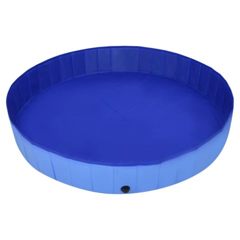 Składany basen dla psa, niebieski, 300x40 cm, PVC
