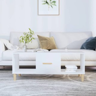 Stolik kawowy, biały, 102x50x40 cm, materiał drewnopochodny